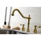 Kingston Brass Widespread Kitchen Faucet with Brass Sprayer, Brushed Brass KB1797TALBS - alternate 6
